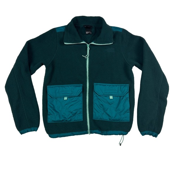 The North Face Jackets & Blazers - The North Face Jacket Womens XS Retro Pile Fleece Full Zip Outdoor Green